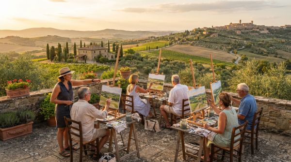 Comment organiser un séjour en Toscane avec des ateliers de peinture et des visites de vignobles?