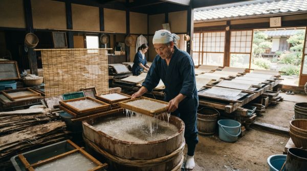 Où participer à des ateliers de fabrication de papier traditionnel au Japon?